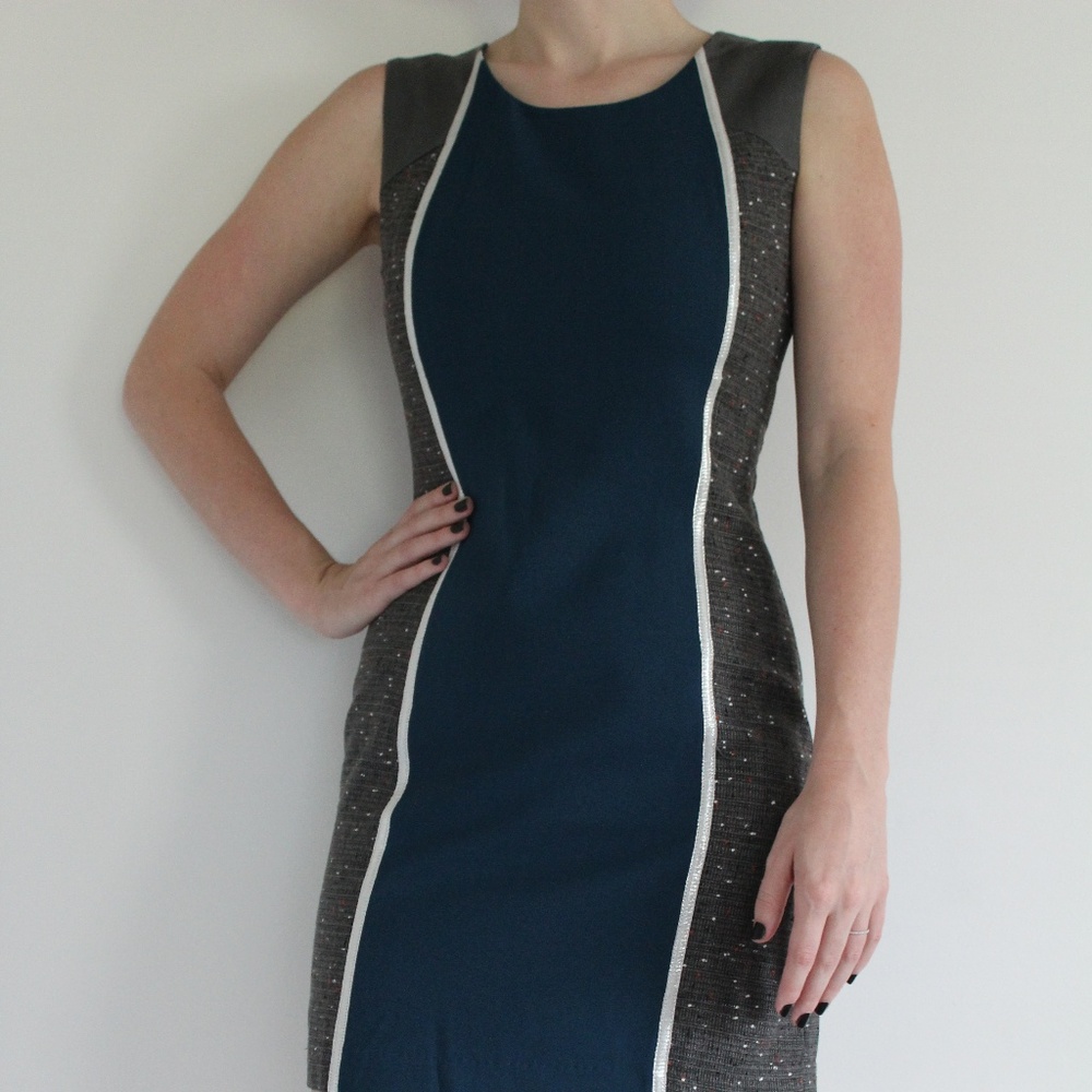 Tweed Side Panel dress